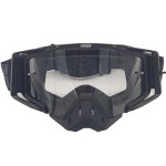 Ski, snowboard, motorcycling, cycling goggles, unisex, black frame, transparent lens, O11BTN